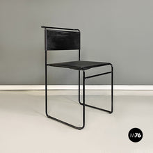 Charger l'image dans la galerie, Black scooby and metal Spaghetti chair by Giandomenico Belotti for Alias, 1980s