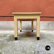 画像をギャラリービューアに読み込む, Creamy white wood and aquamarine formica kitchen table, 1940s