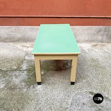 画像をギャラリービューアに読み込む, Creamy white wood and aquamarine formica kitchen table, 1940s