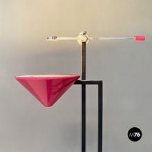 将图片加载到图库查看器,Black metal and magenta floor lamp, 1980s