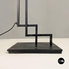 将图片加载到图库查看器,Black metal and magenta floor lamp, 1980s