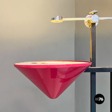 将图片加载到图库查看器,Black metal and magenta floor lamp, 1980s
