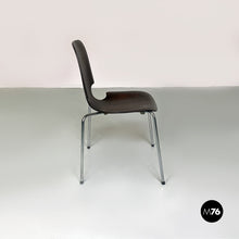 Load image into Gallery viewer, Wood single shell and chromed steel rods legs chairs, 1960s