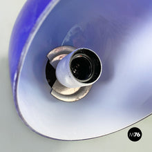 画像をギャラリービューアに読み込む, Electric blue and white glass and sheet metal appliques, 1930s