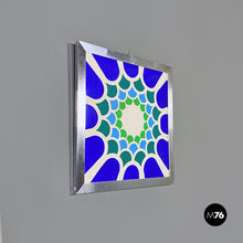 将图片加载到图库查看器,Chromed steel frame with abstract design print, 1970s