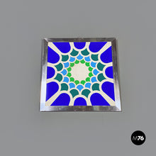 将图片加载到图库查看器,Chromed steel frame with abstract design print, 1970s