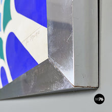 将图片加载到图库查看器,Chromed steel frame with abstract design print, 1970s