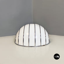 Load image into Gallery viewer, Metal rod structure and white plastic lampshade wall lamp, 1970s