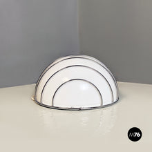 Load image into Gallery viewer, Metal rod structure and white plastic lampshade wall lamp, 1970s