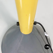 画像をギャラリービューアに読み込む, Grey, red and yellow steel Callimaco floor lamp by Ettore Sottsass for Artemide, 1982