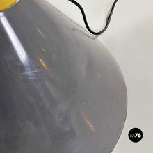 画像をギャラリービューアに読み込む, Grey, red and yellow steel Callimaco floor lamp by Ettore Sottsass for Artemide, 1982