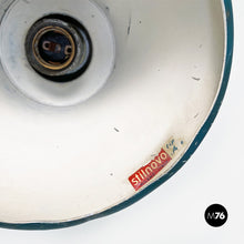 Load image into Gallery viewer, Teal colored metal Aure clamp lamp by Stilnovo, 1960s
