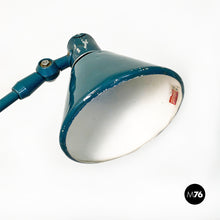 Load image into Gallery viewer, Teal colored metal Aure clamp lamp by Stilnovo, 1960s