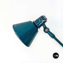 Load image into Gallery viewer, Teal colored metal Aure clamp lamp by Stilnovo, 1960s