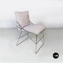 Charger l'image dans la galerie, Chromed metal and cotton Sof Sof chairs by Enzo Mari for Driade, 1980s