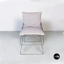 Charger l'image dans la galerie, Chromed metal and cotton Sof Sof chairs by Enzo Mari for Driade, 1980s