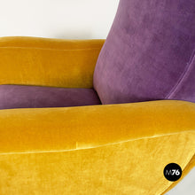 Load image into Gallery viewer, Purple and yellow armchair, 1960s
