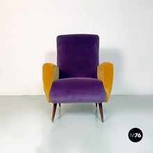 Load image into Gallery viewer, Purple and yellow armchair, 1960s