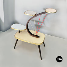 Load image into Gallery viewer, Multicolor laminate and beech plant holder or shelves, 1960s