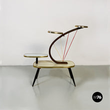 Load image into Gallery viewer, Multicolor laminate and beech plant holder or shelves, 1960s