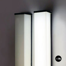 Charger l'image dans la galerie, Black metal and plexiglass neon lamps, 1970s