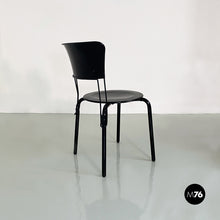 Load image into Gallery viewer, Black metal Ibisco chair by Giuseppe Raimondi for Molteni & Consonni, 1980s