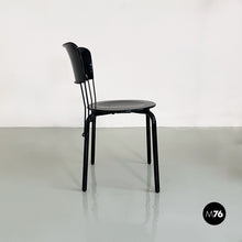Load image into Gallery viewer, Black metal Ibisco chair by Giuseppe Raimondi for Molteni & Consonni, 1980s