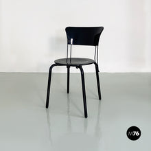 Load image into Gallery viewer, Black metal Ibisco chair by Giuseppe Raimondi for Molteni & Consonni, 1980s