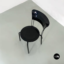 Load image into Gallery viewer, Black metal Ibisco chair by Giuseppe Raimondi for Molteni & Consonni, 1980s