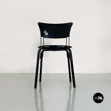 Load image into Gallery viewer, Black metal Ibisco chair by Giuseppe Raimondi for Molteni & Consonni, 1980s
