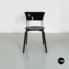 Load image into Gallery viewer, Black metal Ibisco chair by Giuseppe Raimondi for Molteni & Consonni, 1980s