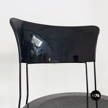 Load image into Gallery viewer, Black metal Ibisco chair by Giuseppe Raimondi for Molteni & Consonni, 1980s