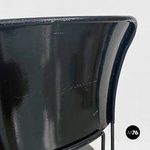 Load image into Gallery viewer, Black metal Ibisco chair by Giuseppe Raimondi for Molteni & Consonni, 1980s