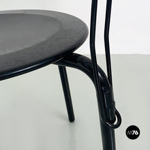 Load image into Gallery viewer, Black metal Ibisco chair by Giuseppe Raimondi for Molteni & Consonni, 1980s