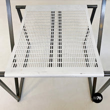 画像をギャラリービューアに読み込む, Black metal chairs "Seconda" by Mario Botta for Alias, 1985