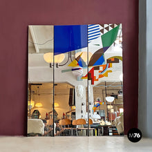 画像をギャラリービューアに読み込む, Large decorative three-piece mirror, 1980s