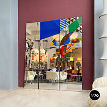 画像をギャラリービューアに読み込む, Large decorative three-piece mirror, 1980s