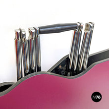 画像をギャラリービューアに読み込む, Laminate and chromed steel foldin table by Zerodisegno, 1980s