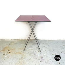 画像をギャラリービューアに読み込む, Laminate and chromed steel foldin table by Zerodisegno, 1980s