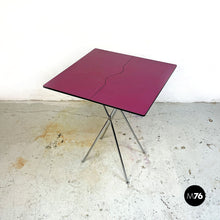 画像をギャラリービューアに読み込む, Laminate and chromed steel foldin table by Zerodisegno, 1980s