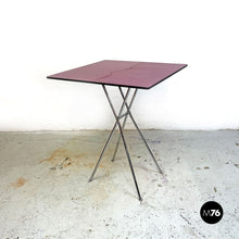 画像をギャラリービューアに読み込む, Laminate and chromed steel foldin table by Zerodisegno, 1980s