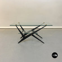 画像をギャラリービューアに読み込む, Glass and iron coffee table by Angelo Ostuni, 1950s