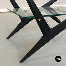 画像をギャラリービューアに読み込む, Glass and iron coffee table by Angelo Ostuni, 1950s