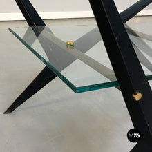 画像をギャラリービューアに読み込む, Glass and iron coffee table by Angelo Ostuni, 1950s