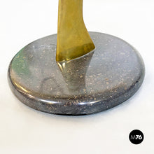 Load image into Gallery viewer, Brass table with magazine rack, 1980s