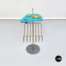 Load image into Gallery viewer, Brass table with magazine rack, 1980s