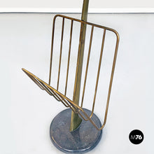 Load image into Gallery viewer, Brass table with magazine rack, 1980s
