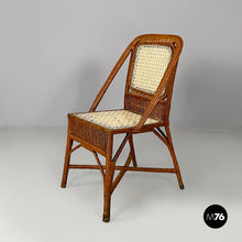 Load image into Gallery viewer, Chairs in rattan and straw, 1960s
