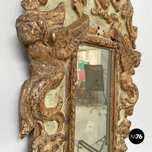 Mirrors in golden and light green wood, 1900s