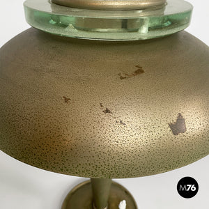 Brass and glass table lamp, 1920s